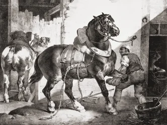 Die Schmiede, aus Etudes de Cheveaux, 1822